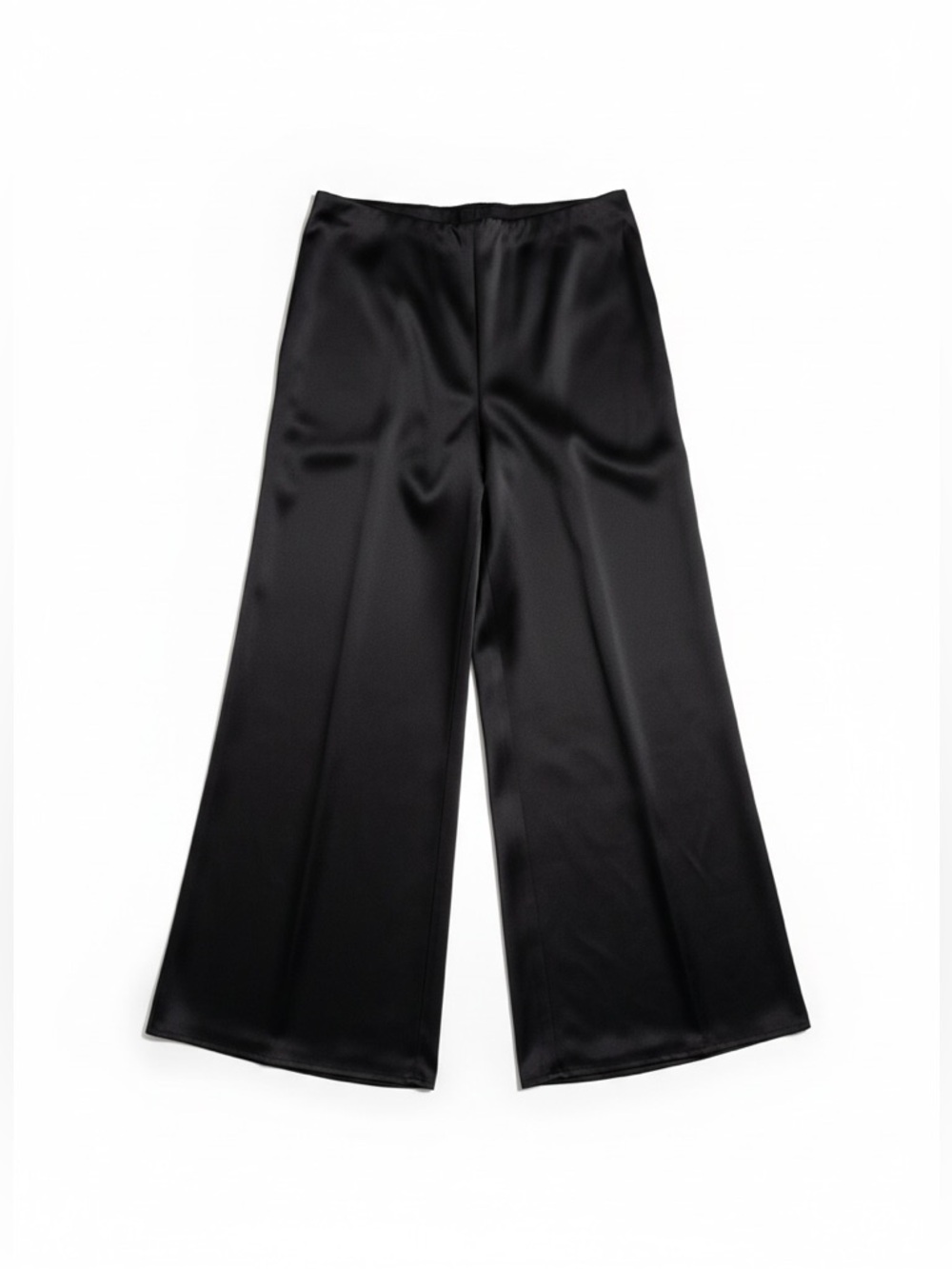Joie Satin Wide Leg Pants Women’s 1X Black Elastic Waist